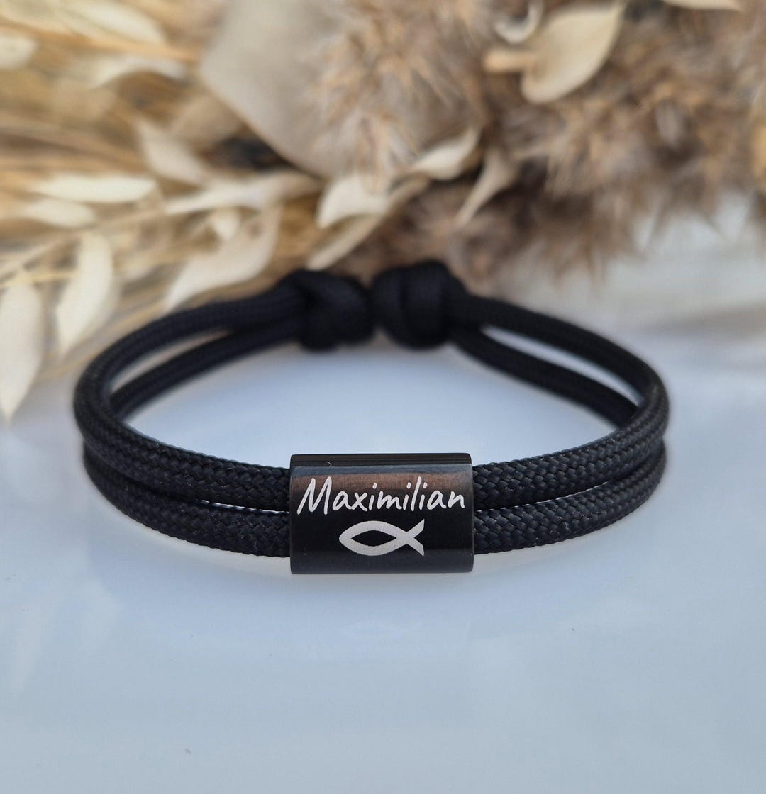 Baptismal Bracelet With Engraving・baptism Gift・communion・confirmation ...