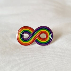 Enamel Pin, Autism Acceptance, Rainbow Inifinity