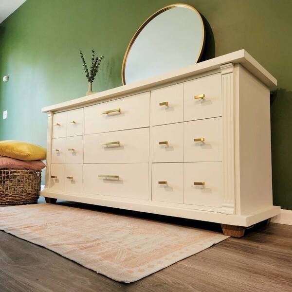 Solid Wood Dresser Etsy