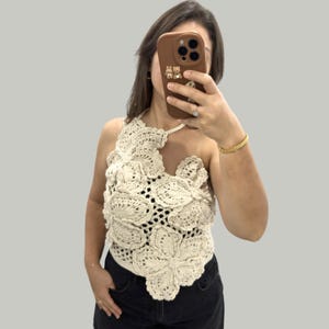 Crochet Summer y2k Top,Knit Beach Top,Handmade Gift,Vintage Style Women&#39;s Vest,Crochet y2k Crop Top,Women Clothing,Mothers Day