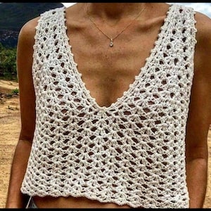 Crochet Crop Top, 3 Different Crochet Crop Top, Vintage Style Women Top, Crochet Cotton Vest, Boho Mothers Day, Custom Gift, Y2K short top