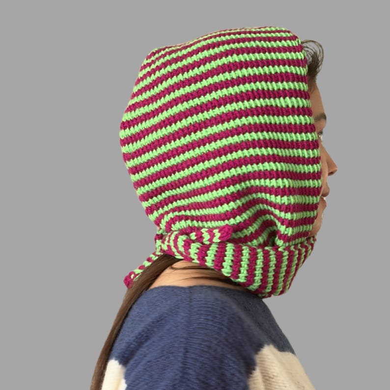 Crochet Hood Scarf,Knit Balaclava image 4