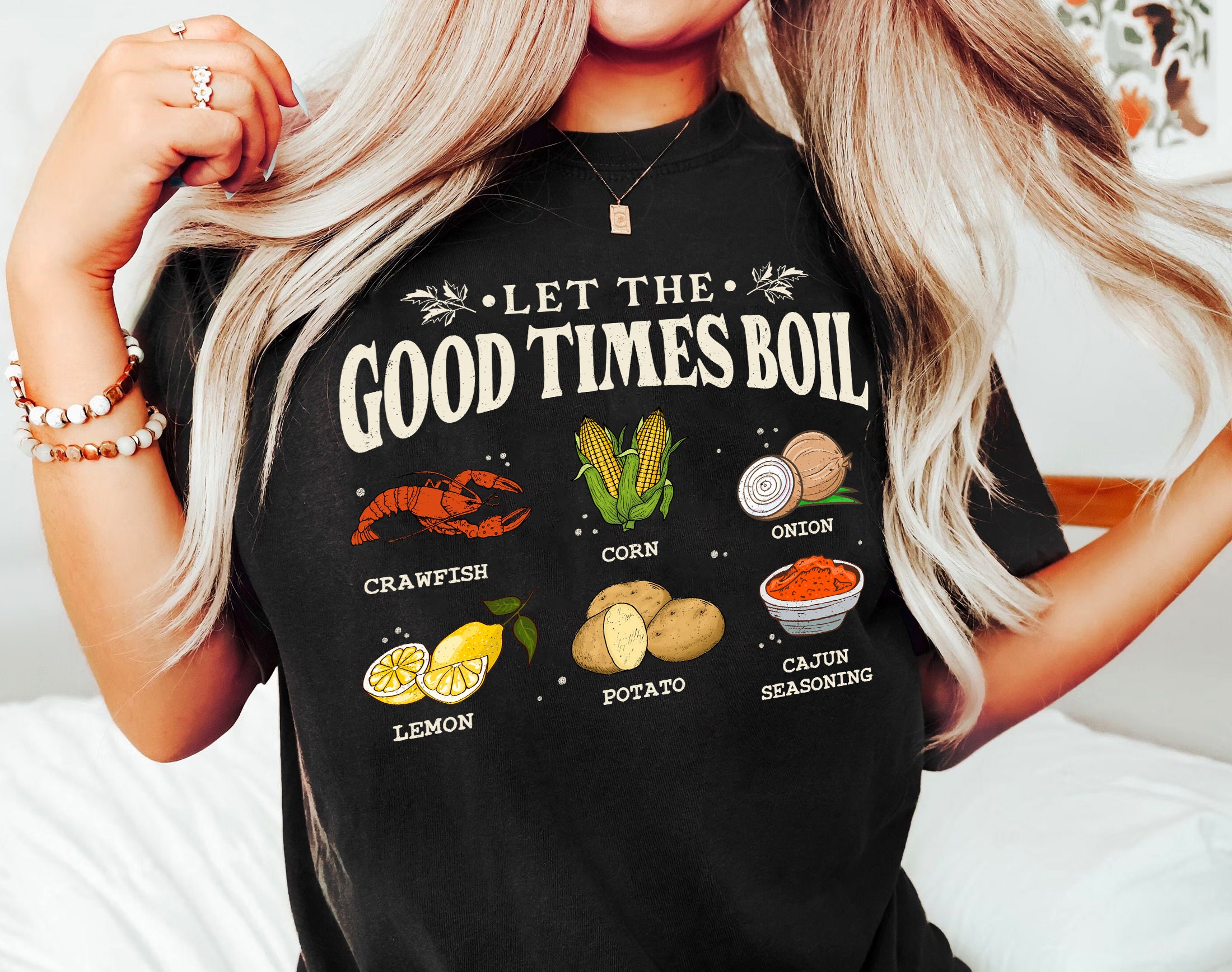 Funny Crawfish Boil Gift Cajun Louisiana Seafood Food Meme T-Shirt