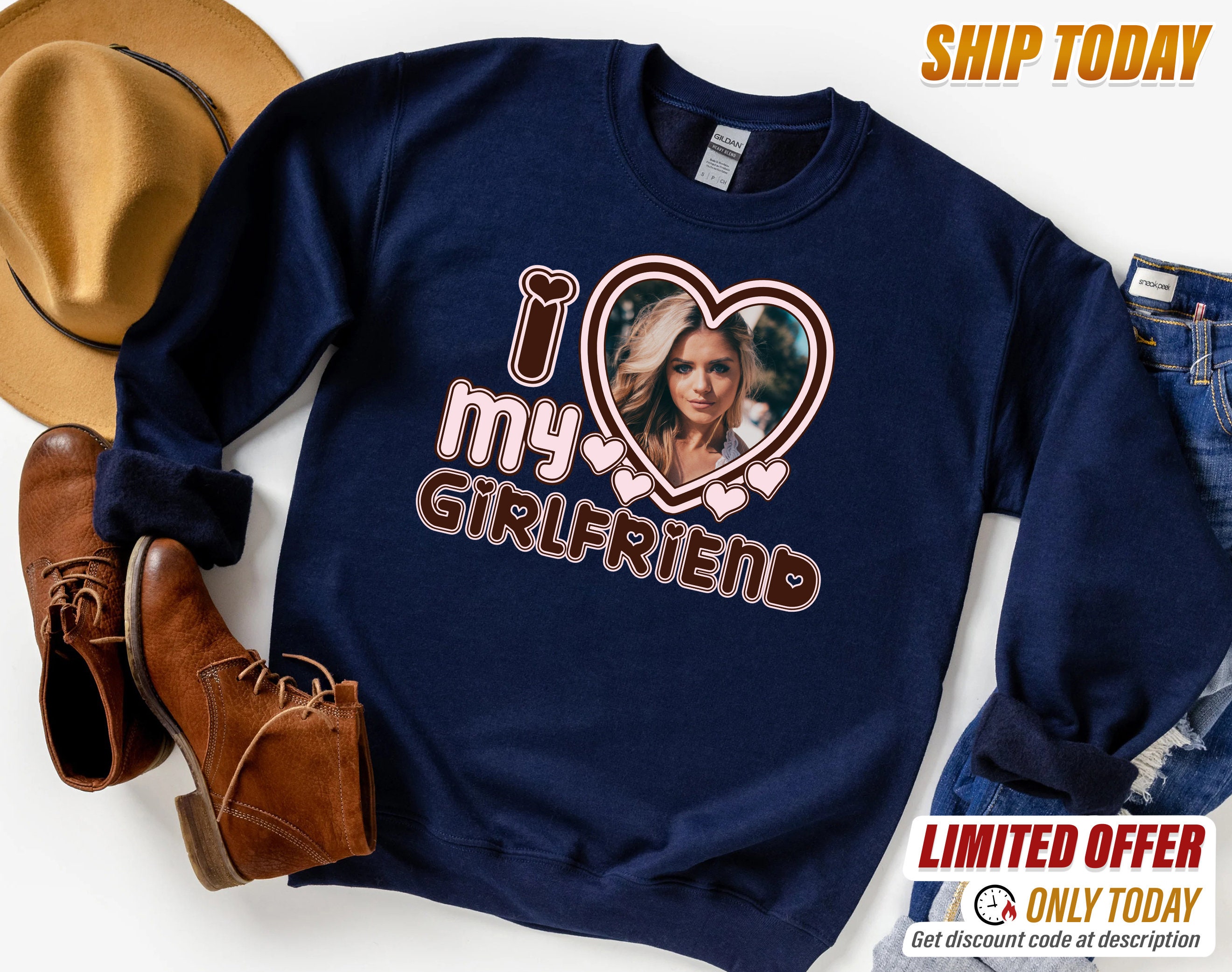 I Love My Girlfriend Shirt, I Love My Girlfriend Shirt Custom, I Heart