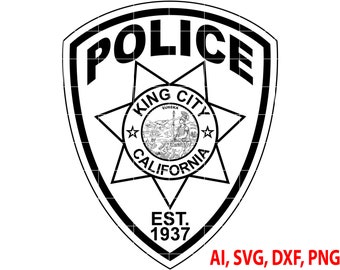 King City Police SVG | California Badge DXF