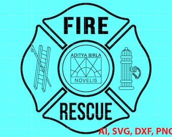 Aditya Birla Novelis Fire Rescue Badge, Logo, Seal, Custom, Ai