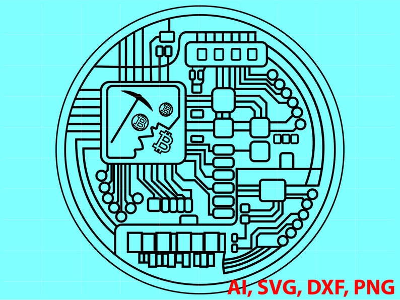 Bit Coin Custom, Ai, Vector, SVG, DXF, PNG, Digital - Etsy