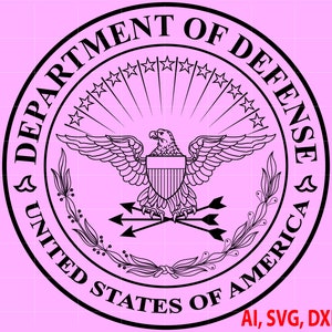 United States of America Department of Defense Badge custom, Ai, Vector, SVG, DXF, PNG, Digital files