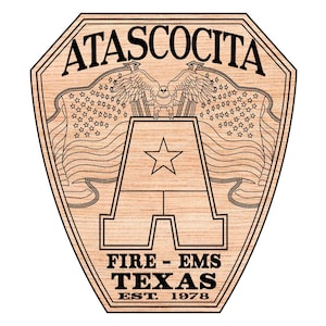 Logotipo do Corpo de Bombeiros e Serviços Médicos de Emergência de Atascocita em SVG, Emblema do Corpo de Bombeiros do Texas em Arte Vetorial