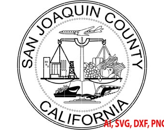 San Joaquin Seal SVG | California County DXF | Government Art PNG