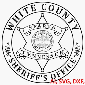 White County Tennessee Sheriff Badge Logo (Digital Files)