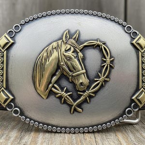 Heart Horse Buckle - Etsy display picture 1