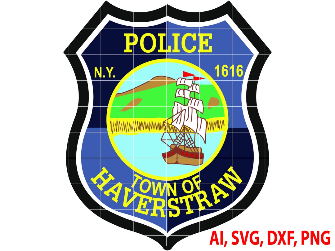 Police Logo, Town of Haverstraw Police Badge, Logo, Seal, Custom, Ai