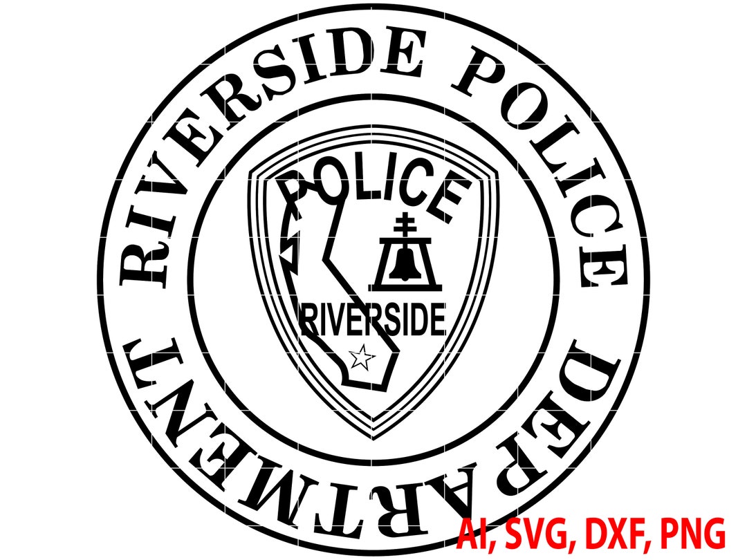 Riverside Police Department Badge Logo Seal Custom Ai Etsy