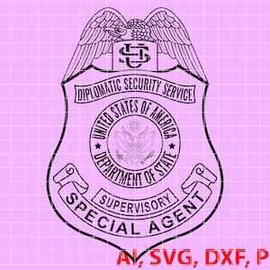 United states of America, Diplomatic Security Service, Special Seal, Badge, Logo, Seal, Custom, Ai, Vector, SVG, DXF, PNG,