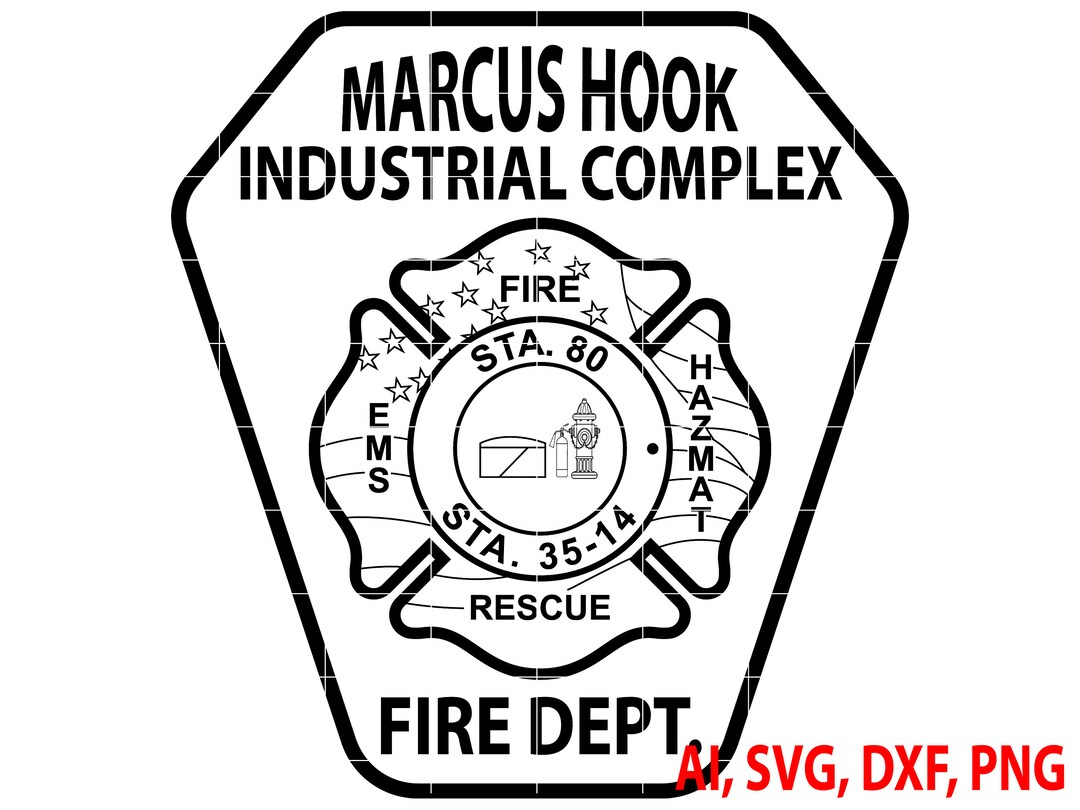 Fire Dept Badge Marcus Hook Industrial Complex Badge, Logo, Seal ...