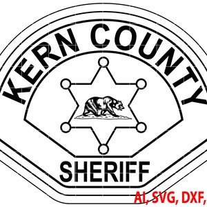 Kern County Sheriff Badge, Logo, Seal, Custom, Ai, Vector, SVG, DXF, PNG, Digital