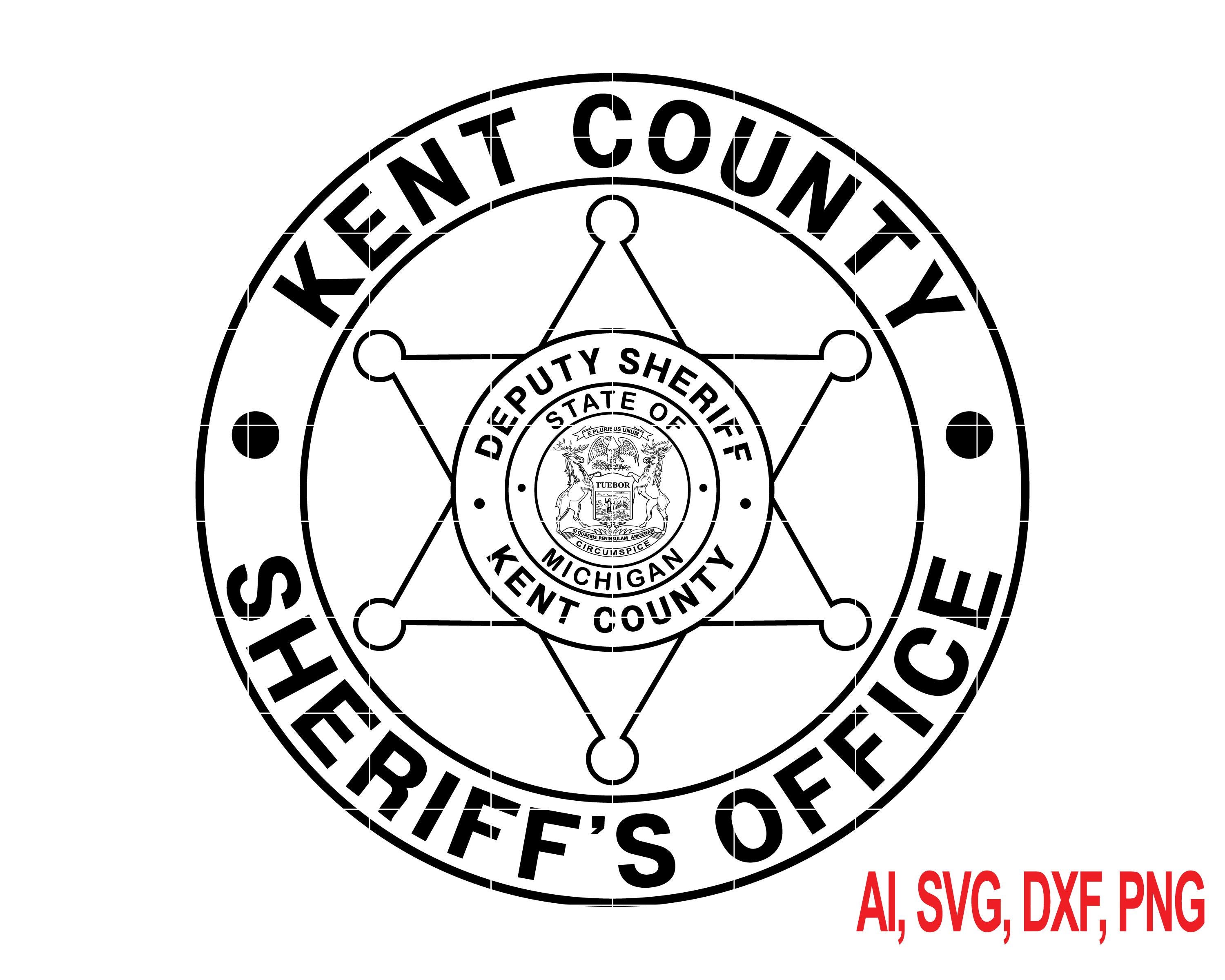 Kent County Sheriff Badge SVG – Michigan Law Enforcement Vector - Etsy