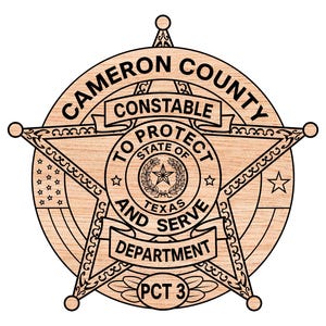 Cameron County Constable Badge, Texas (Vector svg dxf png ai Digital)