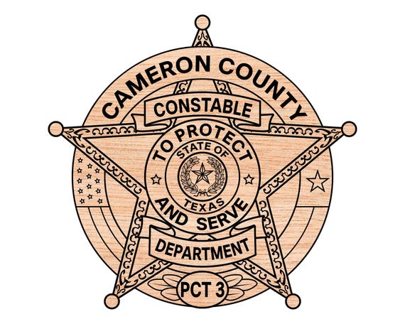 Cameron County Constable Badge, Texas (vector Svg Dxf Png Ai
