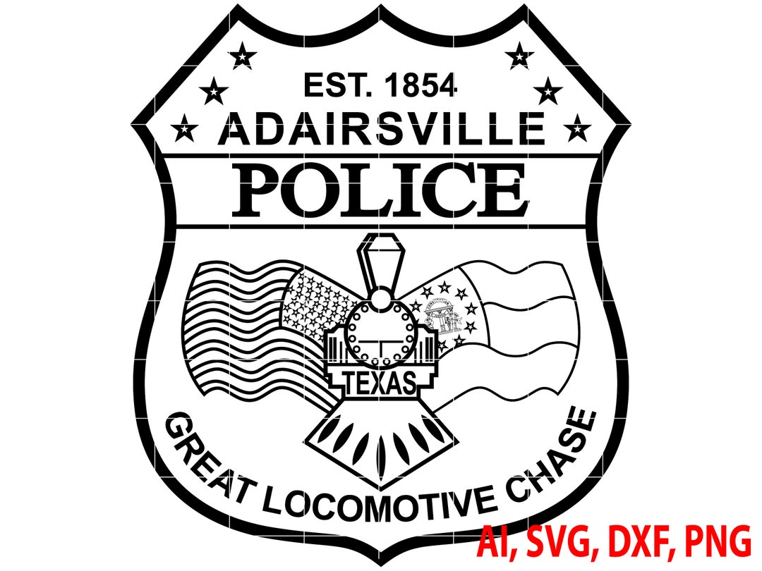 Police Badge, Adairsville Police Badge, Logo, Seal, Custom, Ai, Vector, SVG, DXF, PNG, Digital