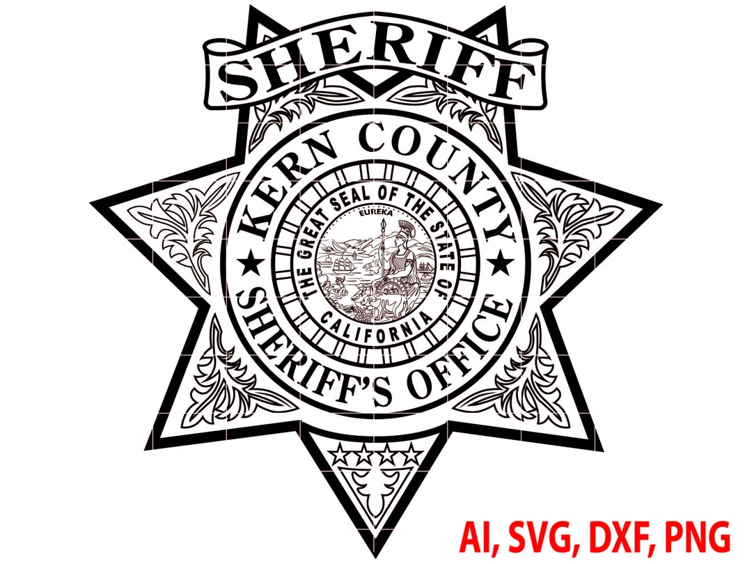 Kern County Sheriff Badge, Logo, Seal, Custom, Ai, Vector, SVG, DXF