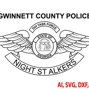 Gwinnett County Police Badge, Logo, Seal, Custom, Ai, Vector, SVG, DXF, PNG, Digital