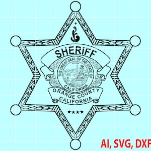 Orange County Sheriff Svg - Etsy
