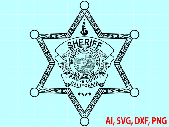 Orange County Sheriff Badge Vector Logo (digital) - Etsy