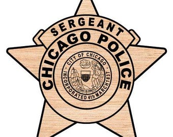 Chicago Police Sergeant Badge SVG Vector - Etsy