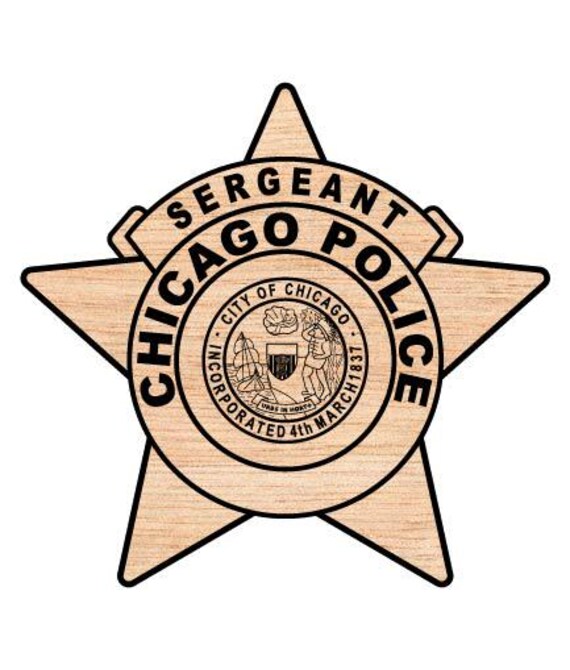 Chicago Police Sergeant Badge SVG Vector - Etsy