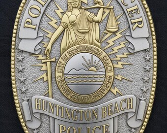 Insignia de policía de Huntington Beach SVG – Vector de California