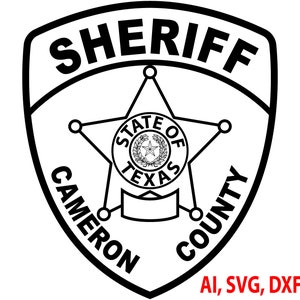 Cameron County Sheriff Badge Vector: Texas Seal (Digital)