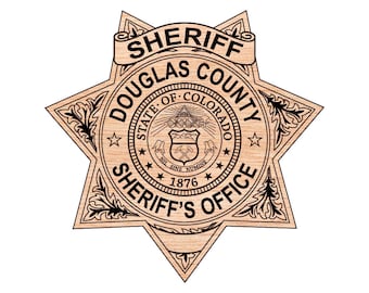 ミズーリ州、テキサス州の保安官バッジ SVG ベクター (デジタル