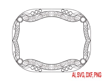 Diseño vectorial SVG de hebilla de cinturón estilo western (descarga digital)