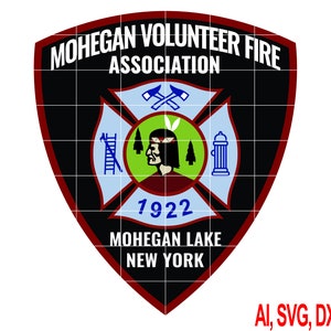 Mohegan Fire Association Badge Logo - Vector Files (SVG, DXF, PNG)
