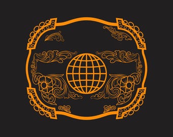 Scrollwork Belt Buckle Engraving File SVG Vector (Digital Download)