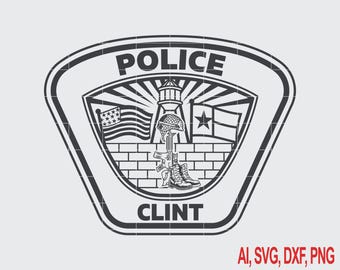 Logotipo oficial del Departamento de Policía de Clint en formato SVG.