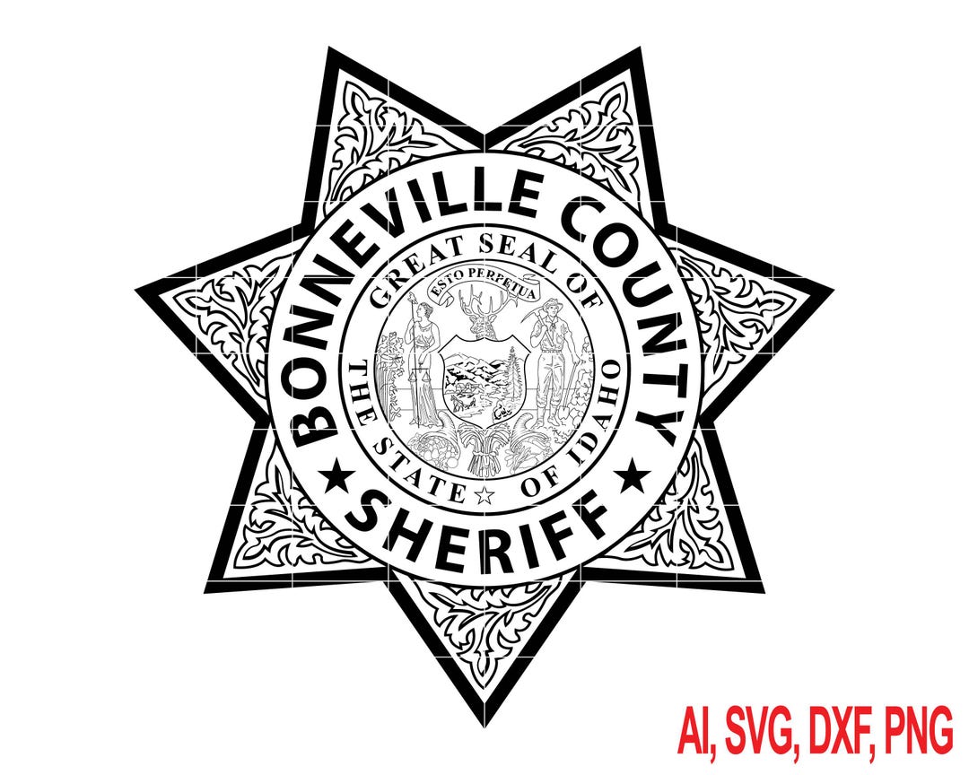 EDDY COUNTY sheriff セカンドパッチ　メーカーホールマーク付 Bonneville County Sheriff Badge SVG – Vector File - Etsy