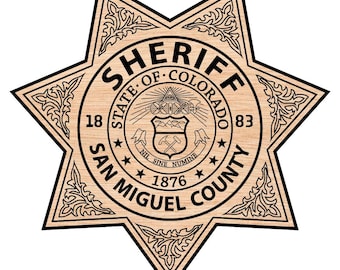 San Miguel County Sheriff Badge SVG Vector (Digital Download)