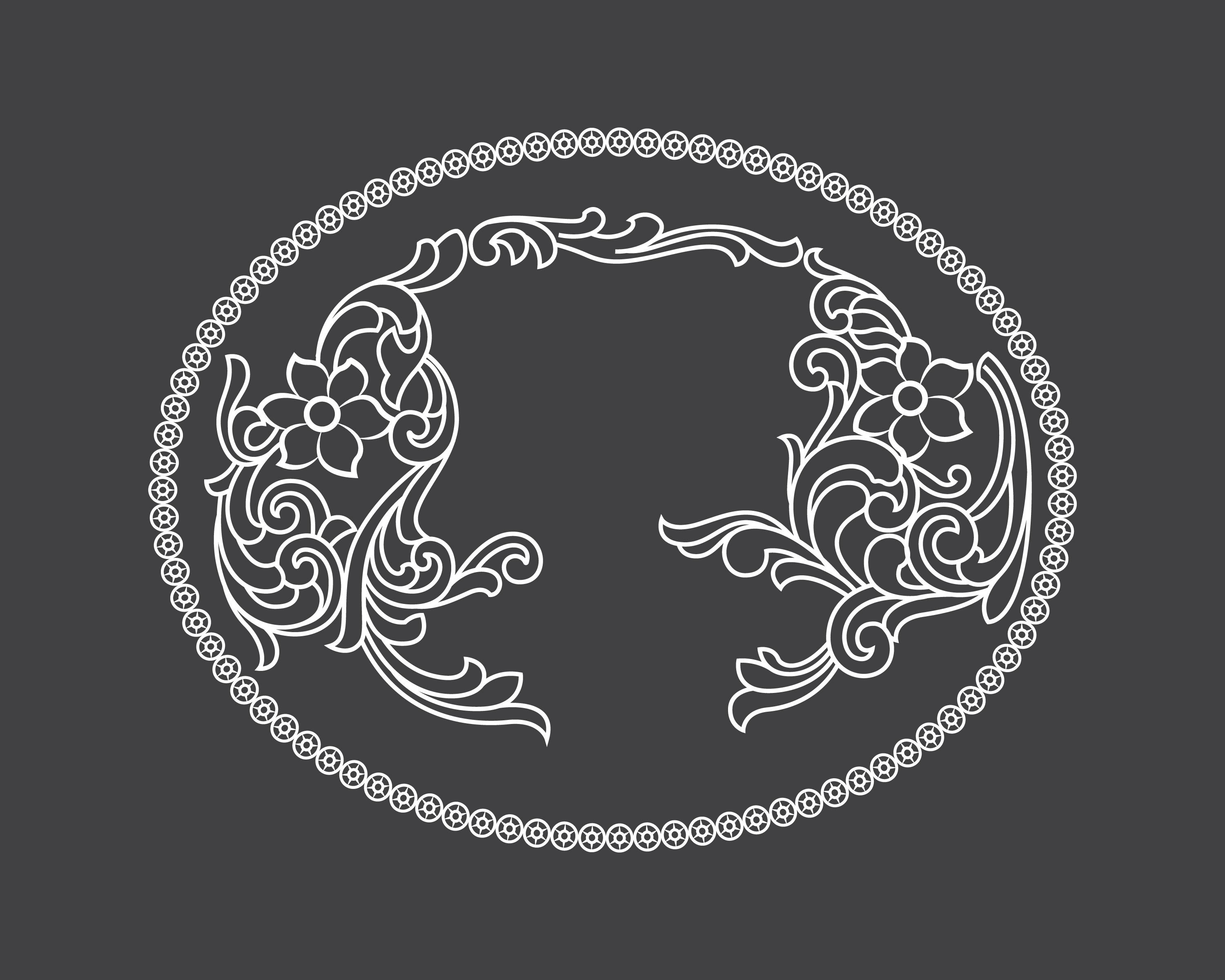Floral Scrollwork Belt Buckle Vector – Western Engraving Design (svg ...