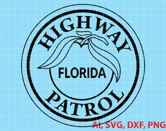 Florida Highway Patrol Police Badge, Logo, Seal, Custom, Ai, Vector, SVG, DXF, PNG, Digital