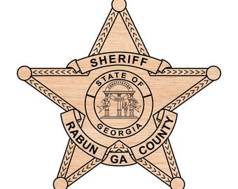 Rabun County Sheriff Badge SVG | Engraving & Vector Design | Digital Download