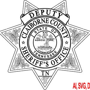 Claiborne County Deputy Sheriff Badge Vector file