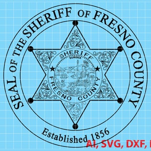 Fresno County Sheriff Seal Vector Logo (SVG, DXF, PNG)
