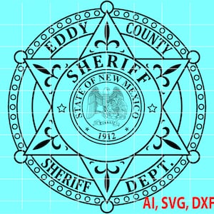 Eddy County Sheriff Badge Vector Logo (Digital)