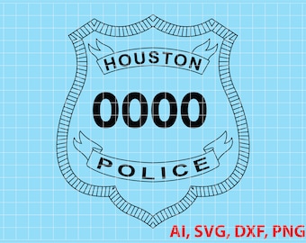 Houston Police Seal, Badge, Ai, Vector, SVG, DXF, PNG,