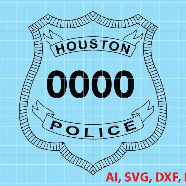 Houston Police Seal, Badge, Ai, Vector, SVG, DXF, PNG,