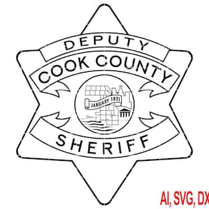Cook County Sheriff Svg - Etsy