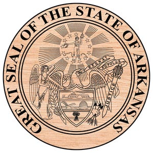Arkansas State Seal Vector, Detailed (svg, dxf, png, ai) Digital Download
